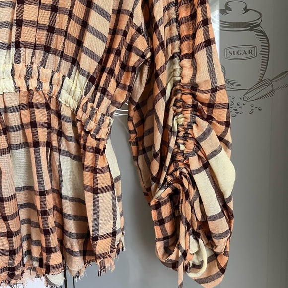 Free People Peach Tree Plaid Shirt - Picture 12 of 13